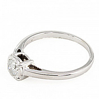 9ct white gold diamond solitaire 0.20cts Ring size J